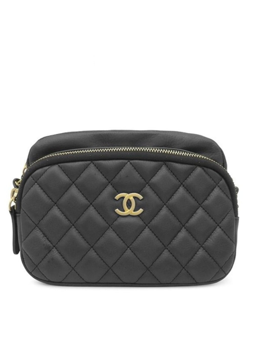 Chanel Shoulder Bag Quilted Lambskin Black Vintage Sumikuro CC Logo 29